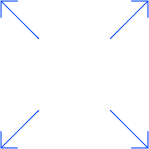 Illustration of a white eyeball with four blue arrows around it pointing outwards